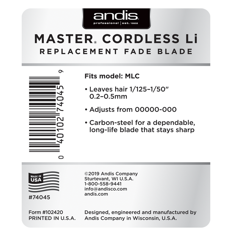 Lưỡi Andis Master® Cordless Li Fade Blade - Nội Địa Mỹ