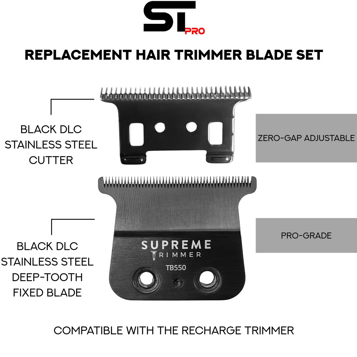 Lưỡi Supreme Trimmer Deep Tooth Recharge Trimmer-TB550