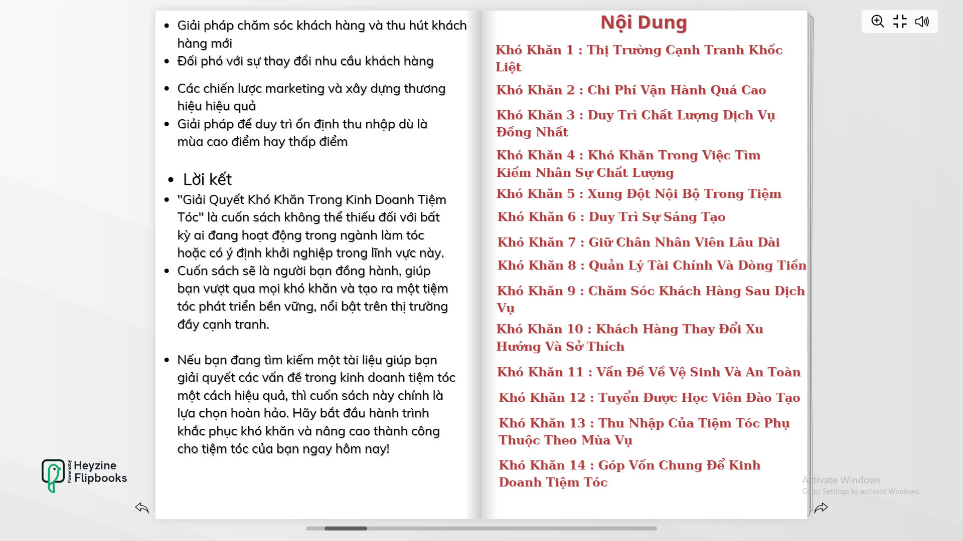 Sách Ebook - Giải Quyết Khó Khăn Trong Kinh Doanh Tiệm Tóc 