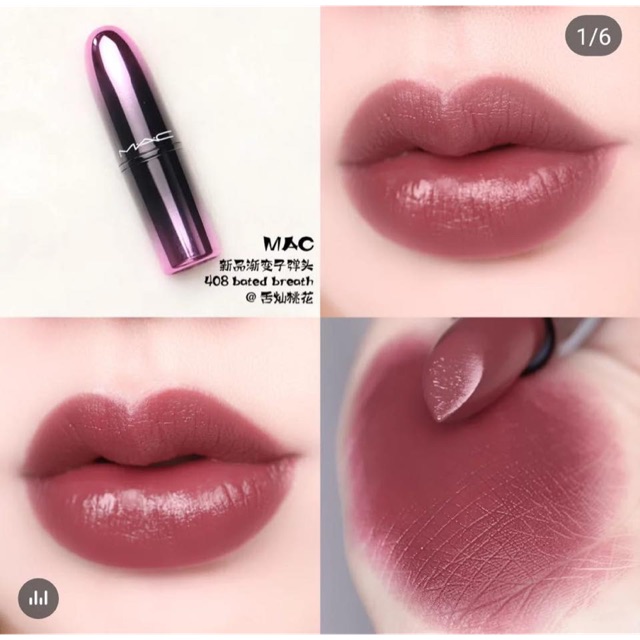 Son Mac 408 Bated Breath Love Me Lipstick