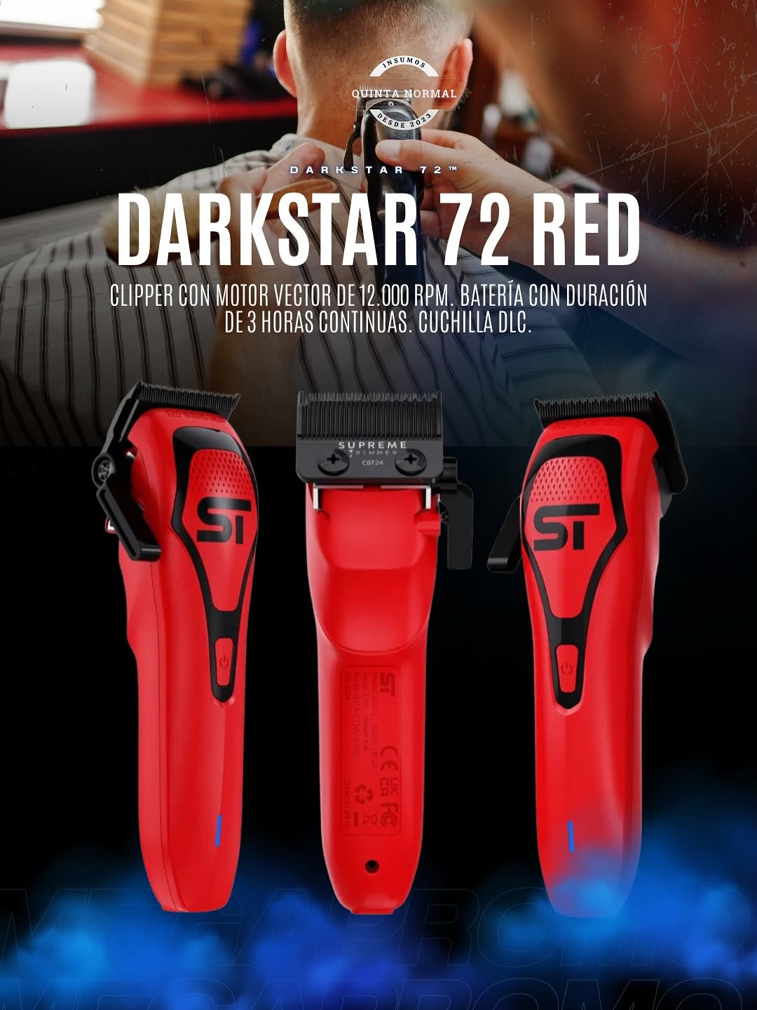 Tông Đơ Supreme Trimmer Darkstar 72 Red USA