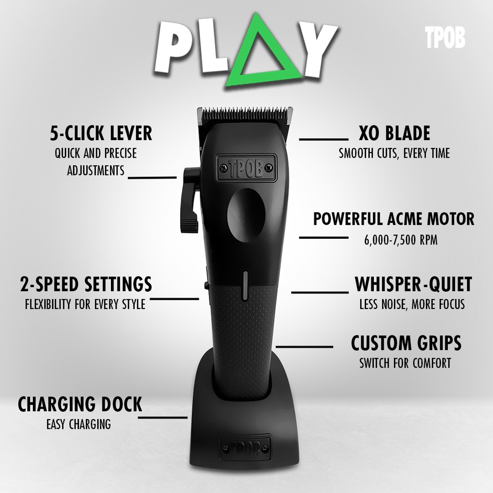 Tông Đơ TPOB PLAY Black White ACME Motor USA