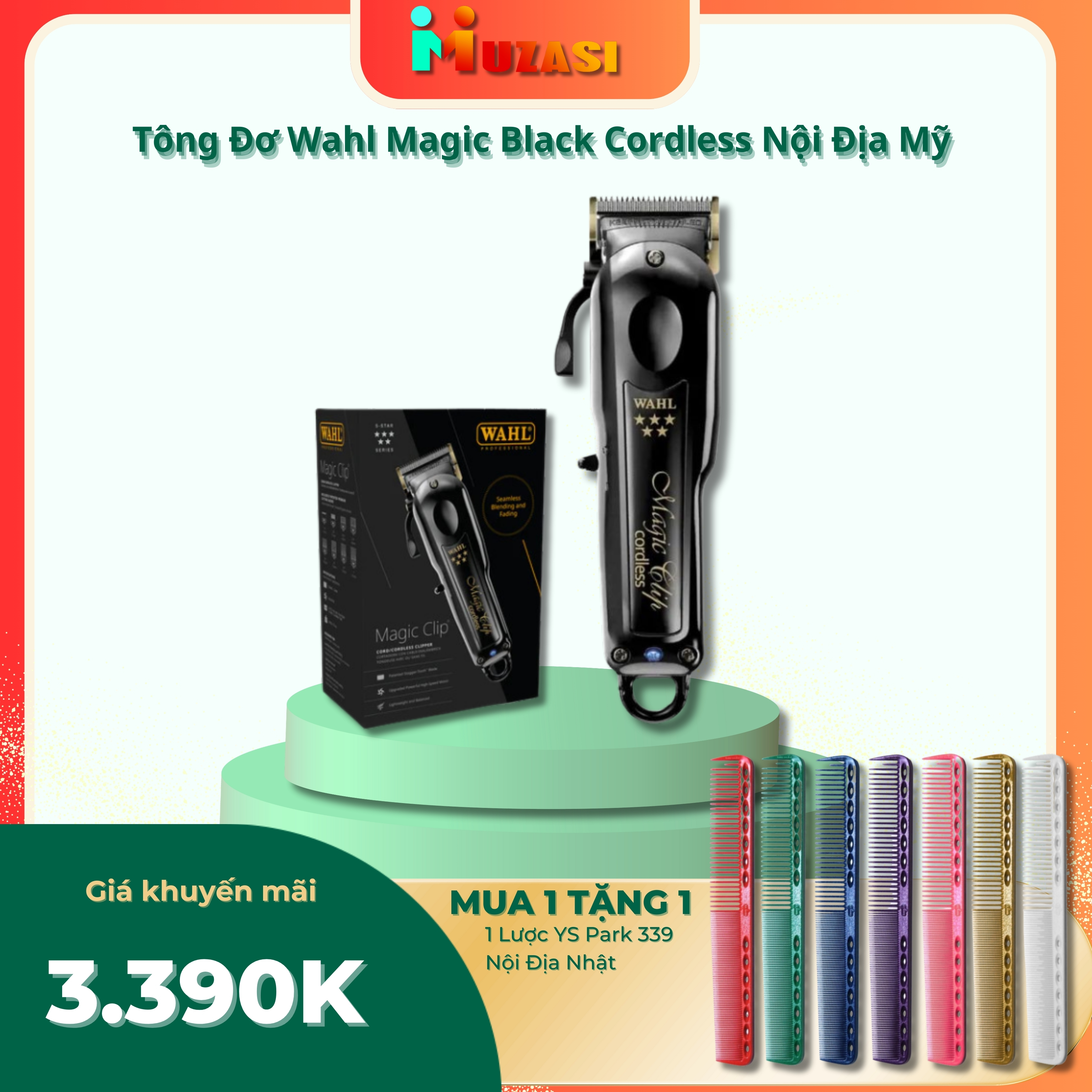 Tông Đơ Wahl Magic Black - Nội Địa Mỹ