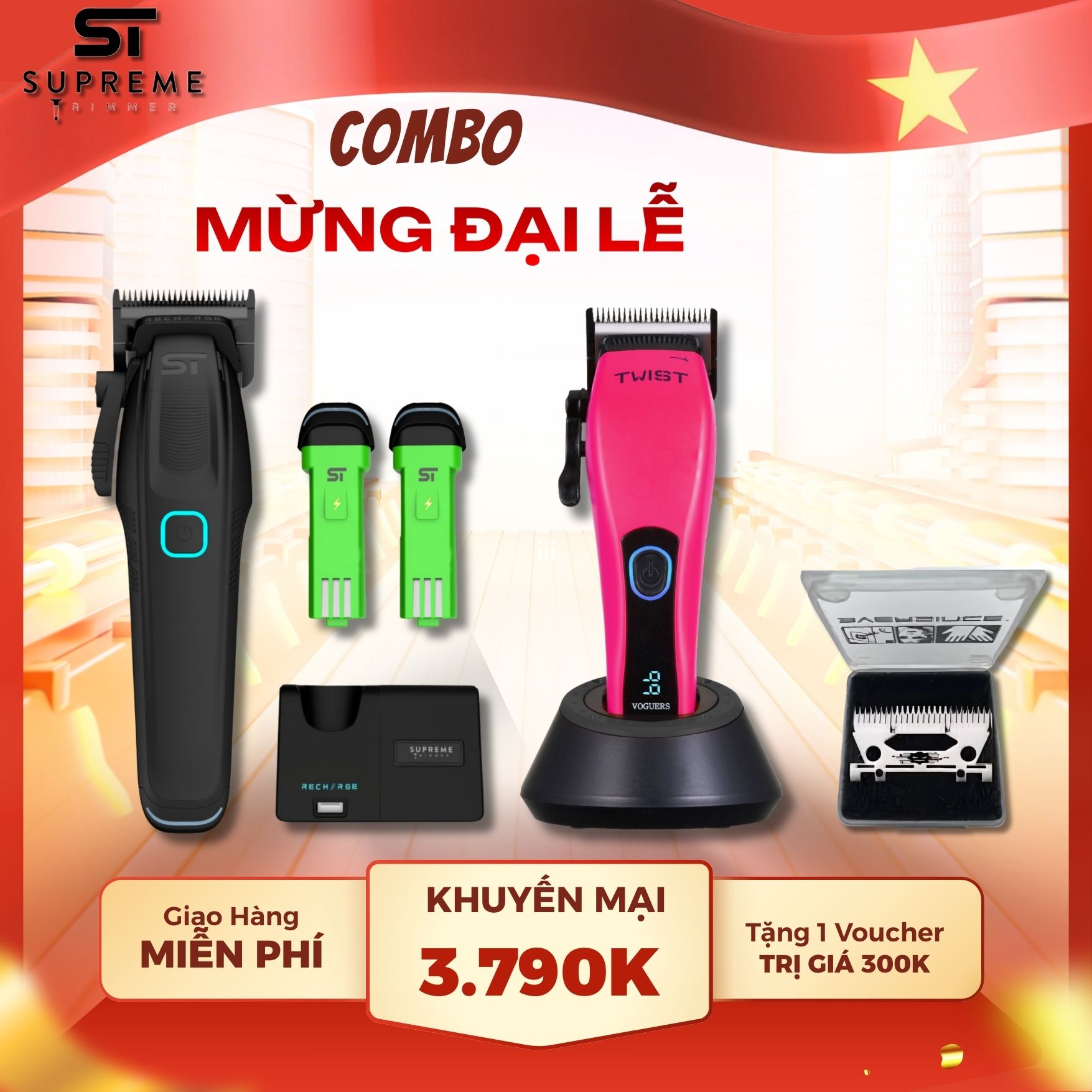 Combo ST Recharge & Voguers Twist & SPX3 Blade