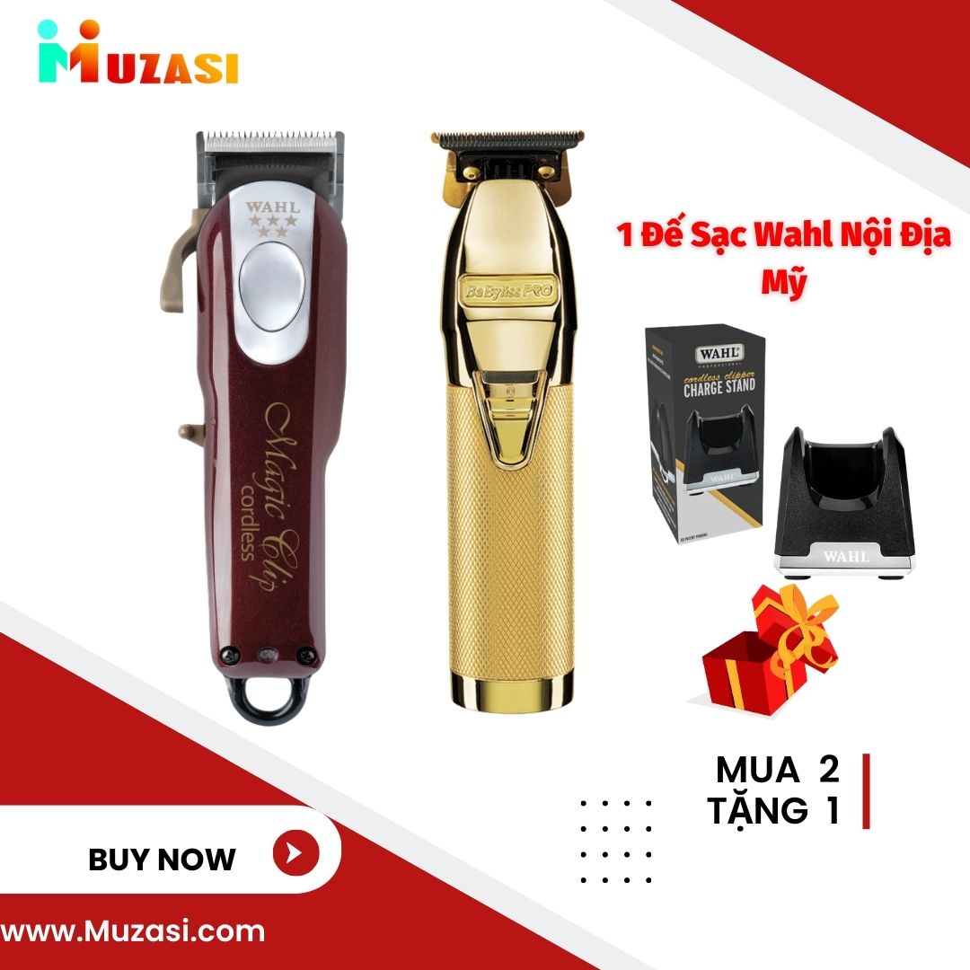 Combo Wahl Magic & Babyliss Trimmer Gold 707z - Nội Địa Mỹ